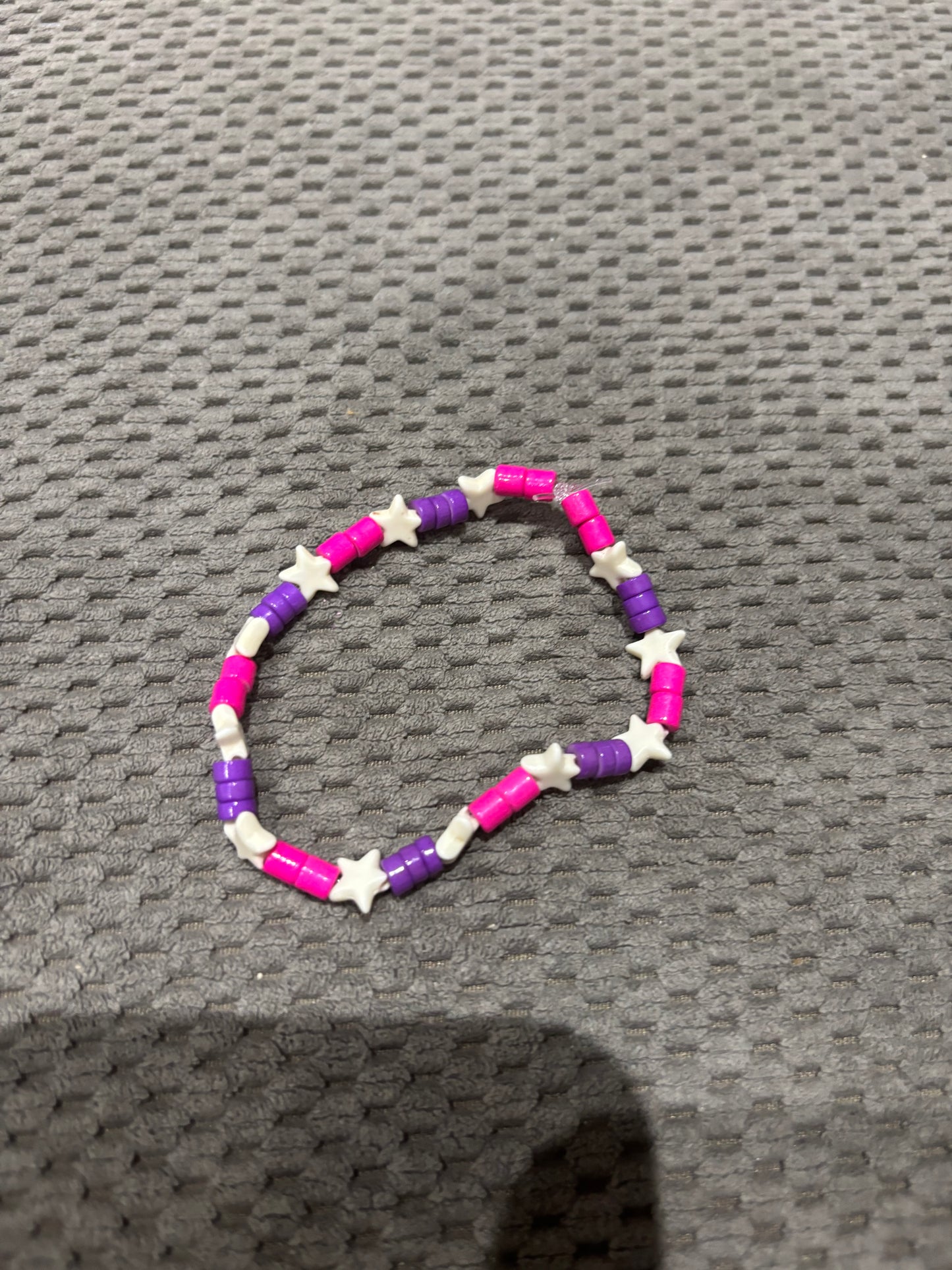 Pulsera De Estrellas Morada Y Rosa