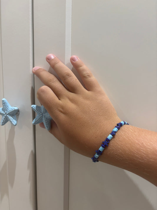 Pulsera De Estrellas Azul