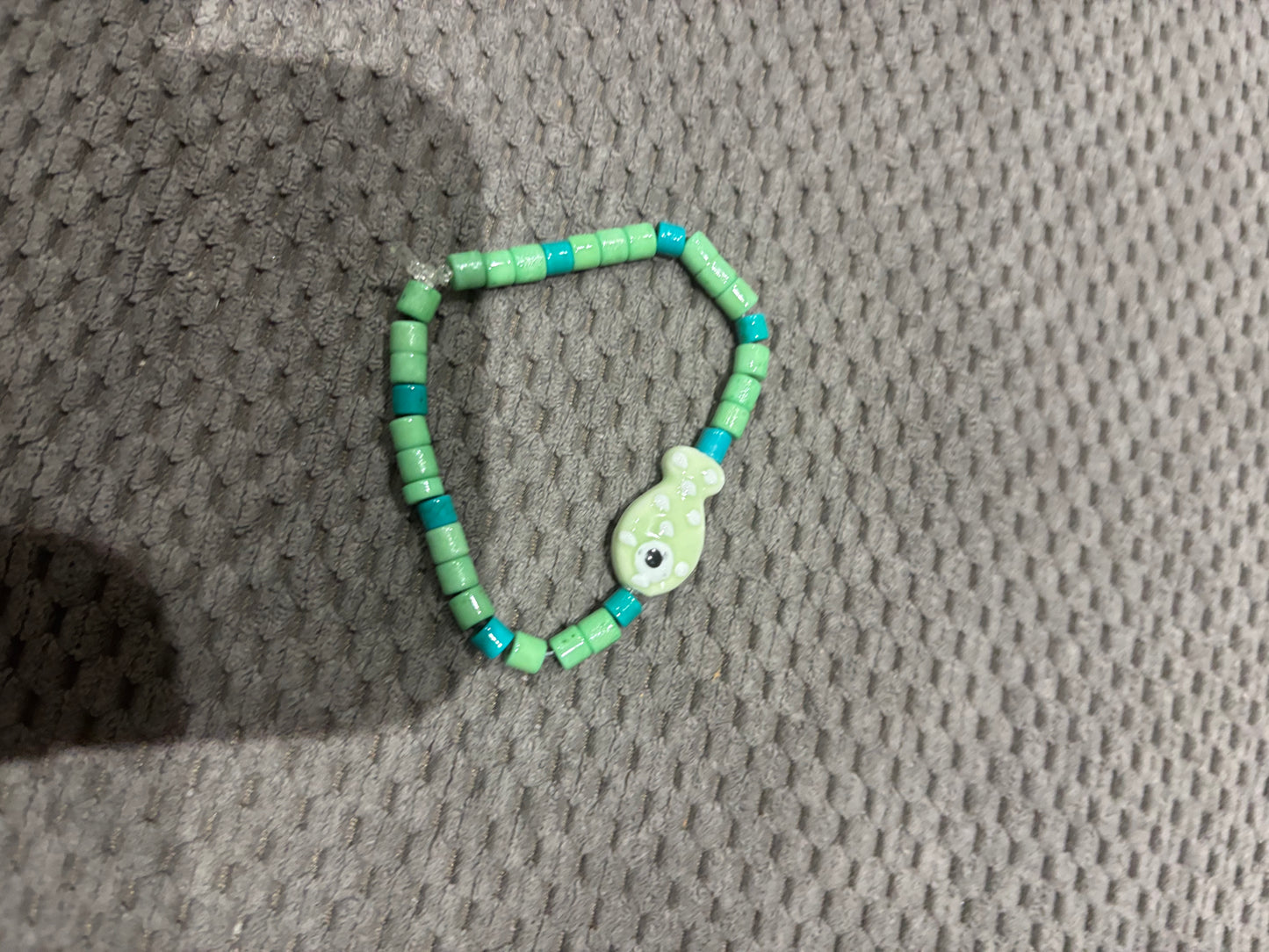Pulsera De Pez Verde Y Azul