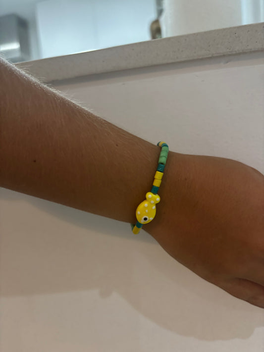 Pulsera De Pez Verde Amarilla
