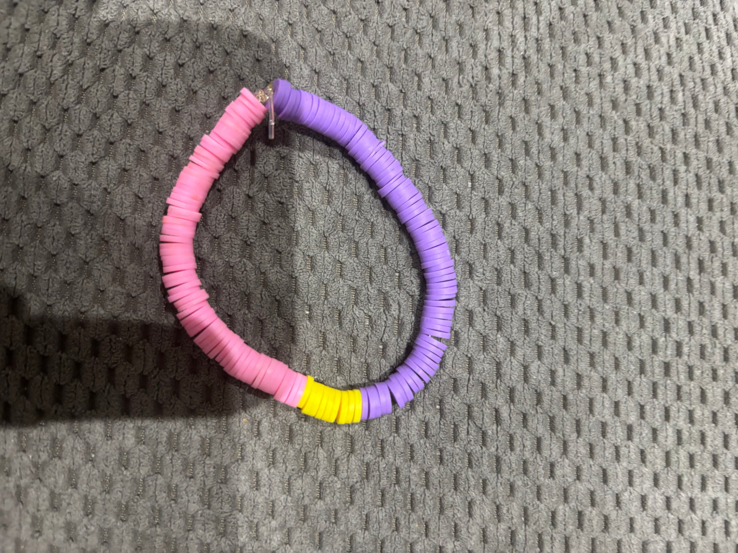 Pulsera De Cilindros Rosa, Morada Y Amarilla