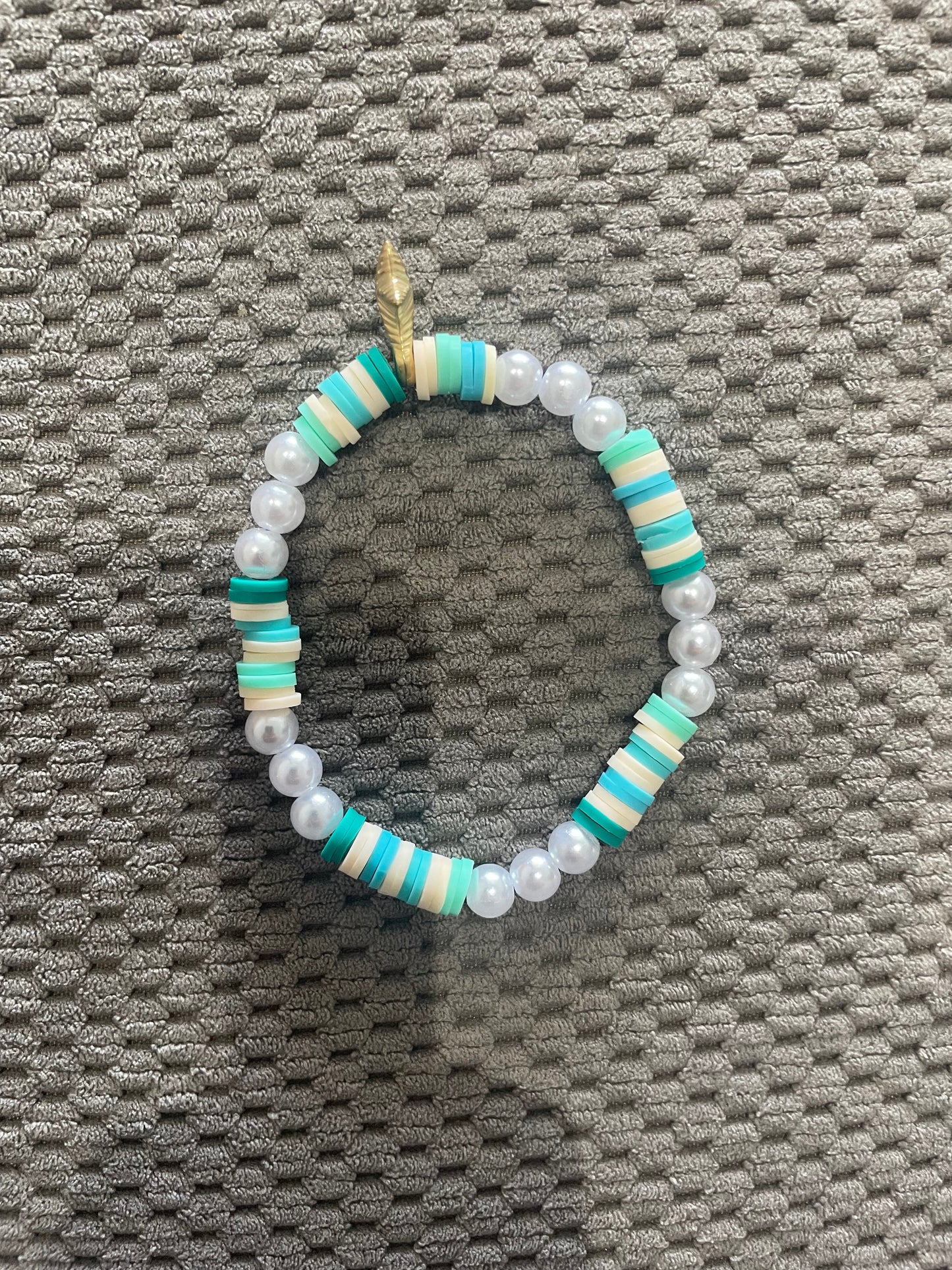 Pulsera De Perlas Con Estrella Y Azul