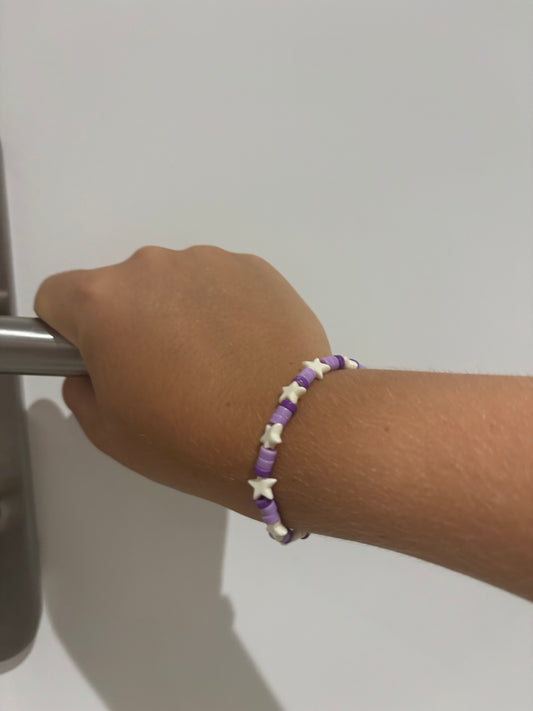 Pulsera De Estrellas Morada