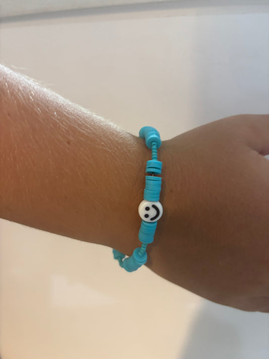 Pulsera Carita Feliz Azul
