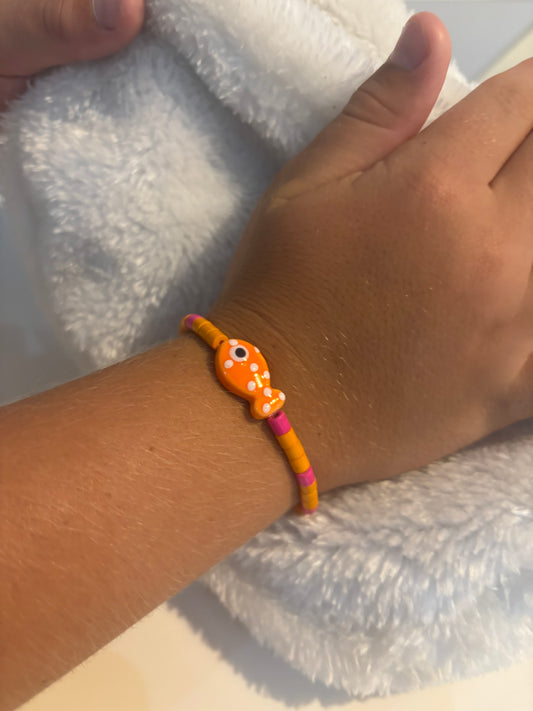 Pulsera De Pez Naranja Y Roja