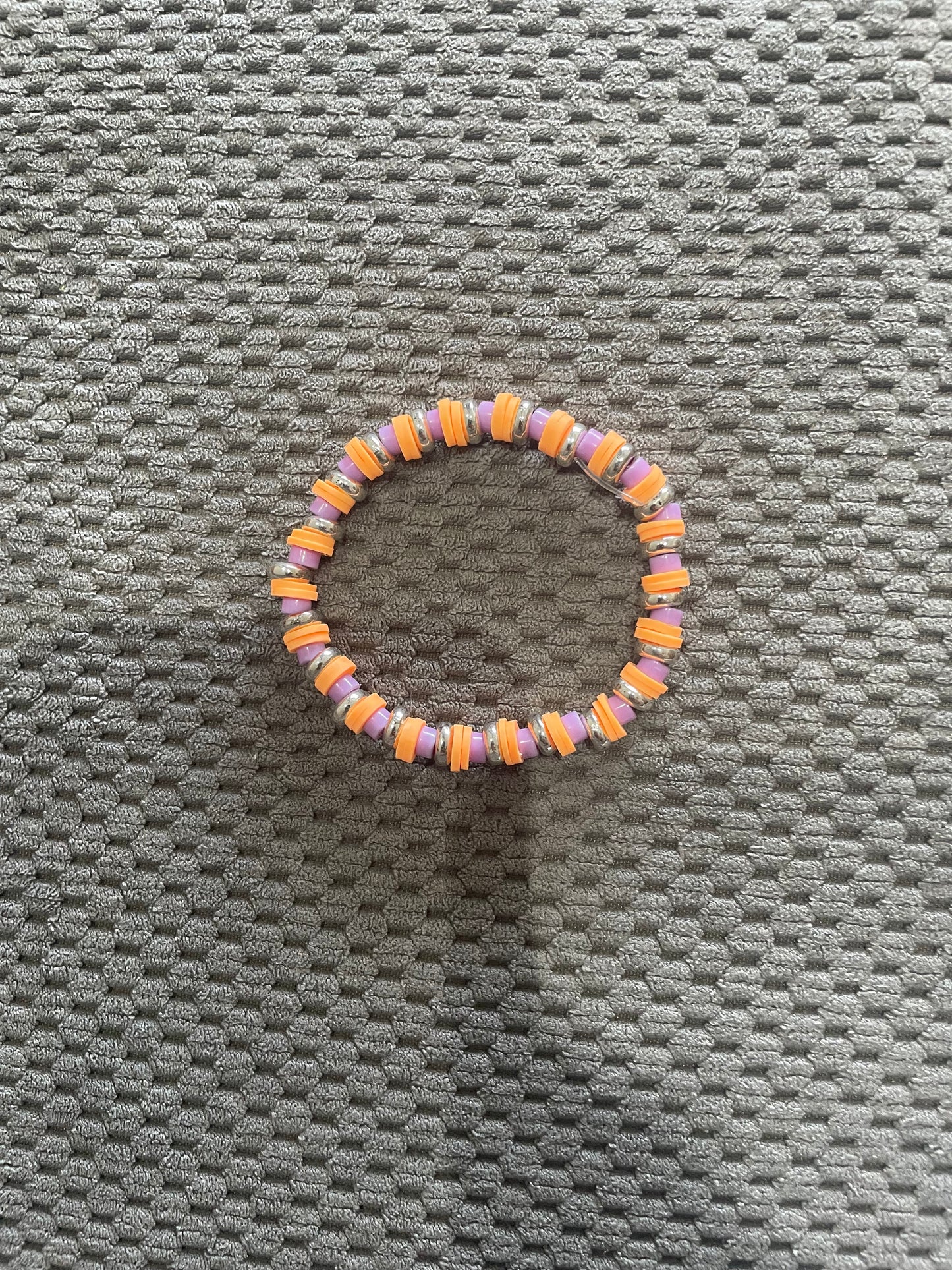Pulsera Brillante Naranja Y Morada