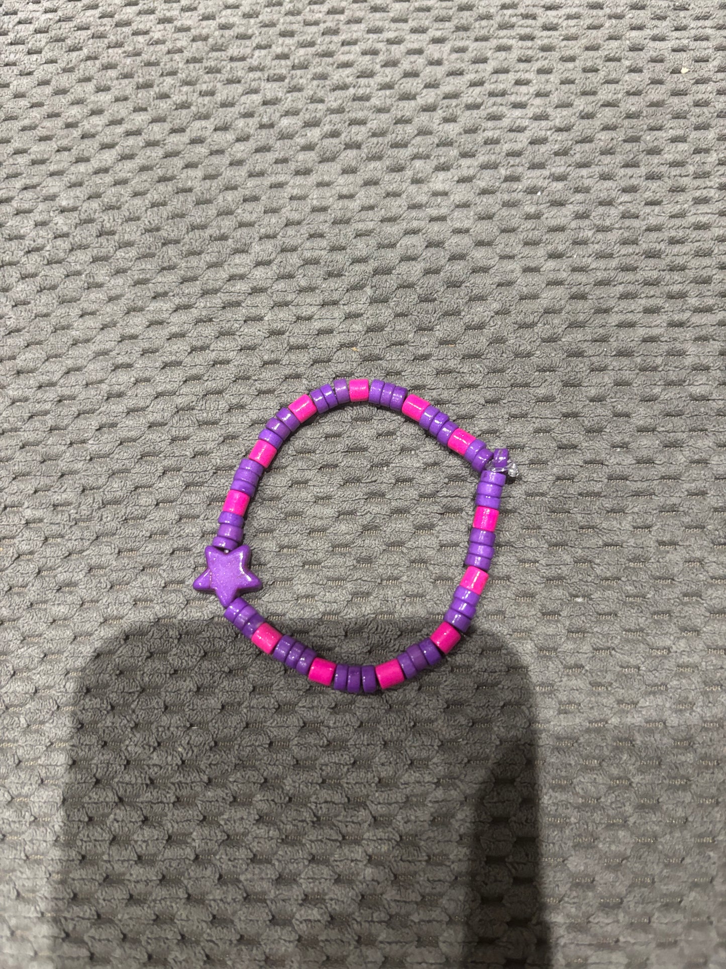 Pulsera De Estrella Morada Y Rosa